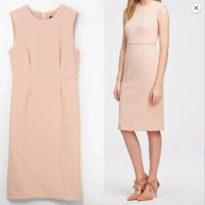 EUC Ann Taylor Soft Pink Sheath Midi Dress Size 6